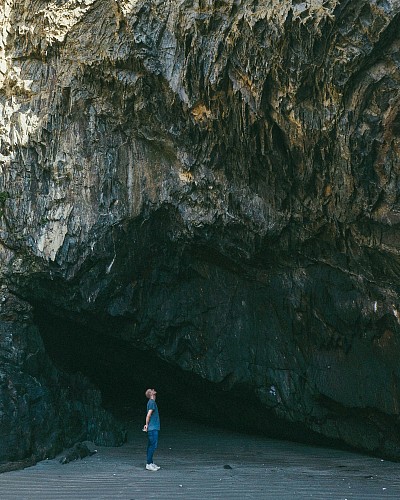 Man in a cave