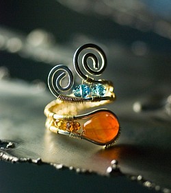 Blue Topaz + Fire Agate: Inspires wisdom from higher realms.