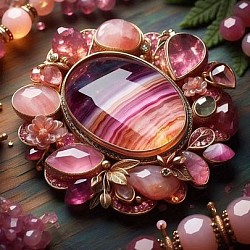 Pink Tourmaline + Fire Agate: Attracts high-vibe connections and joy